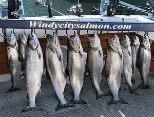 Specializing in Lake Michigan Trout and Salmon Charter Fishing Adventures from Waukegan Illinois for the Chicago, Waukegan and Winthrop Harbor areas